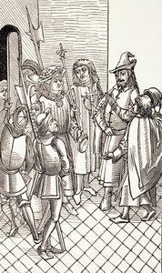 Prinz Cem, Thronprätendent des Osmanischen Reiches, wird an Karl VIII., König von Frankreich, übergeben, aus 